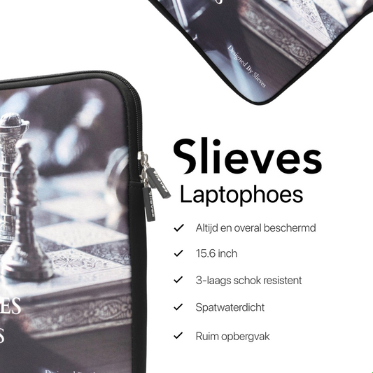 Slieves - Laptophoes Don't make excuses, Make improvements - 15,6 inch - Laptop Sleeve - Schok Resistent - Neoprene - (Spat) Waterdicht