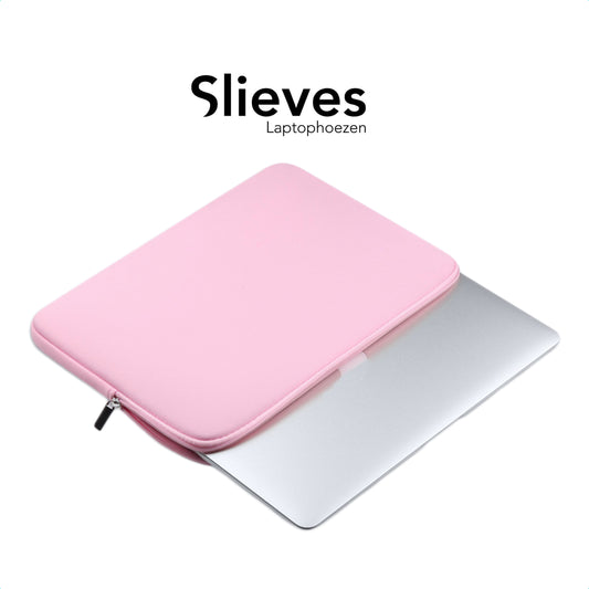 Slieves - Laptophoes - 14 inch - Laptop Sleeve - Schok Resistent - Neoprene - (Spat) Waterdicht - Roze